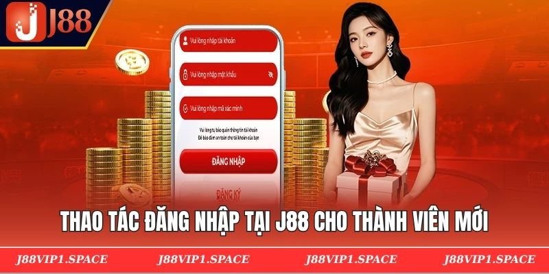 Thao tác đăng nhập tại J88 cho thành viên mới